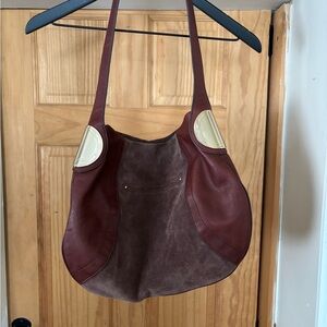MAKOWSKY GIAMMA Hobo Shoulder Bag Genuine Suede/Leather Handbag,Designer